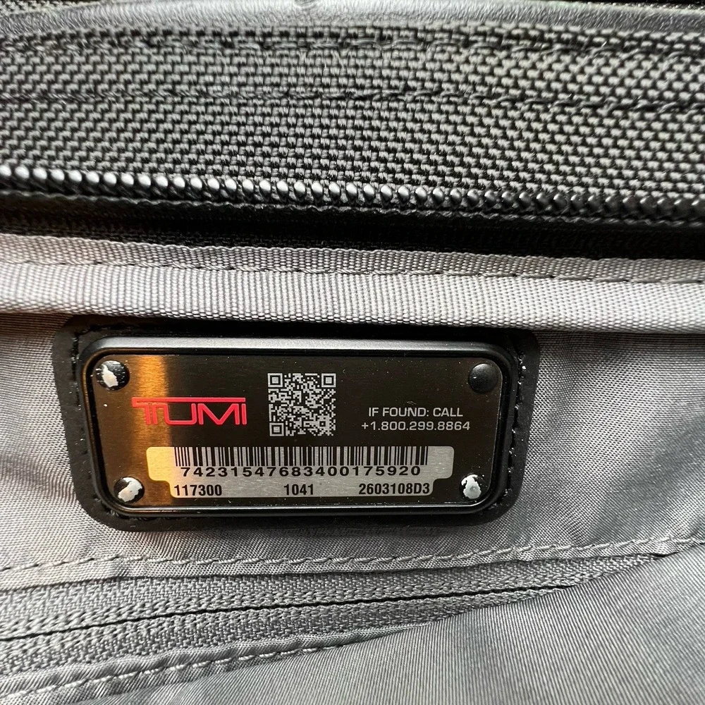 TUMI ALPHA 3 Laptop Briefcase Travel Nylon Tumi Monogrammed JRC NO STRAP